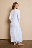 The Everly-Lace Temple Dress in White.