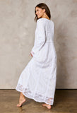 Hadley White  Embroidered Lace Temple Dress