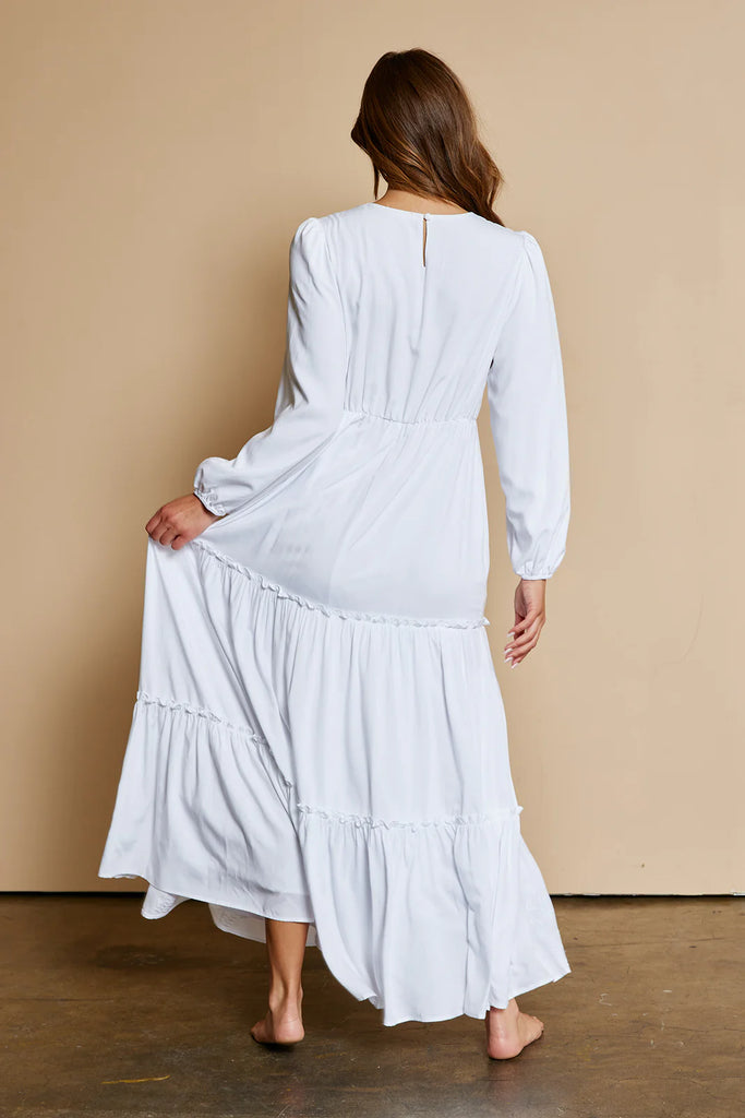 dressed in white temple dresses The Remi White Temple Dress – Bella Sun Boutique
