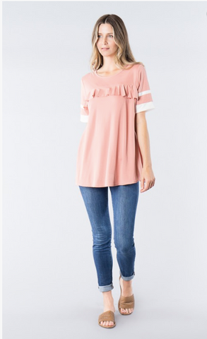 Nursing Friendly Top in Mauve "Orange Creek" brand
