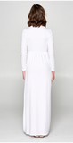 Melinda White Temple Dress with Pockets-LDS