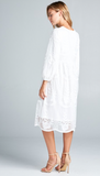 Steffani White Midi Lace Dress