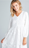 Steffani White Midi Lace Dress