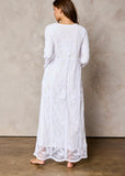 Hadley White  Embroidered Lace Temple Dress