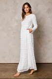 Oakley Lace Temple Dress in White Plus Sizes Available