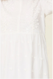 Jasmine White Embroidered Temple/ Wedding Dress with Pockets