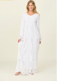 Caitlin-White Lace Dress Temple Dress with pockets -Also Comes in Petite and Plus Size XS-XXL