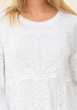 Caitlin-White Lace Dress Temple Dress with pockets -Also Comes in Petite and Plus Size XS-XXL