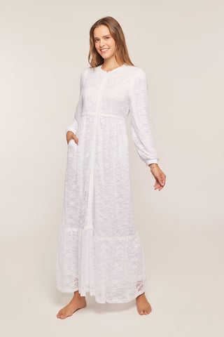 The Molly Lace Front Zipper Temple Dress in White Bella Sun Boutique The Molly Lace Front Zipper Temple Dress in White Bella Sun Boutique