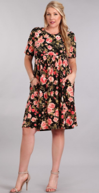 Plus Size Baby Doll Dress with Pockets!