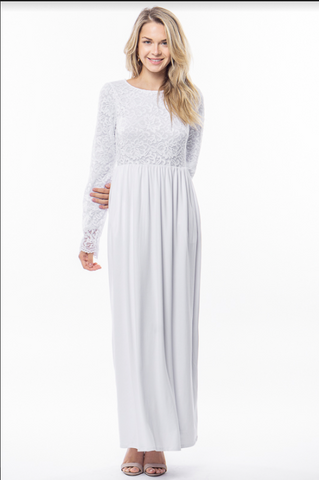 Rowe Lace Temple Dress with Pockets - LDS
