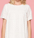 Zoe Floral Embroidered White Dress